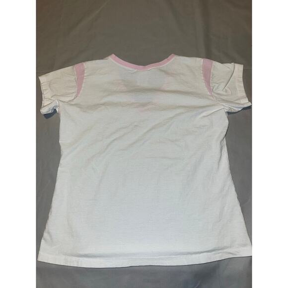 Raiders NFL for Her Size XL 100% Cotton V-neck pink Sparkle White Merch - Picture 6 of 6